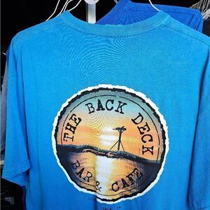 T-shirt men blue size xl the bac deck bar.   116